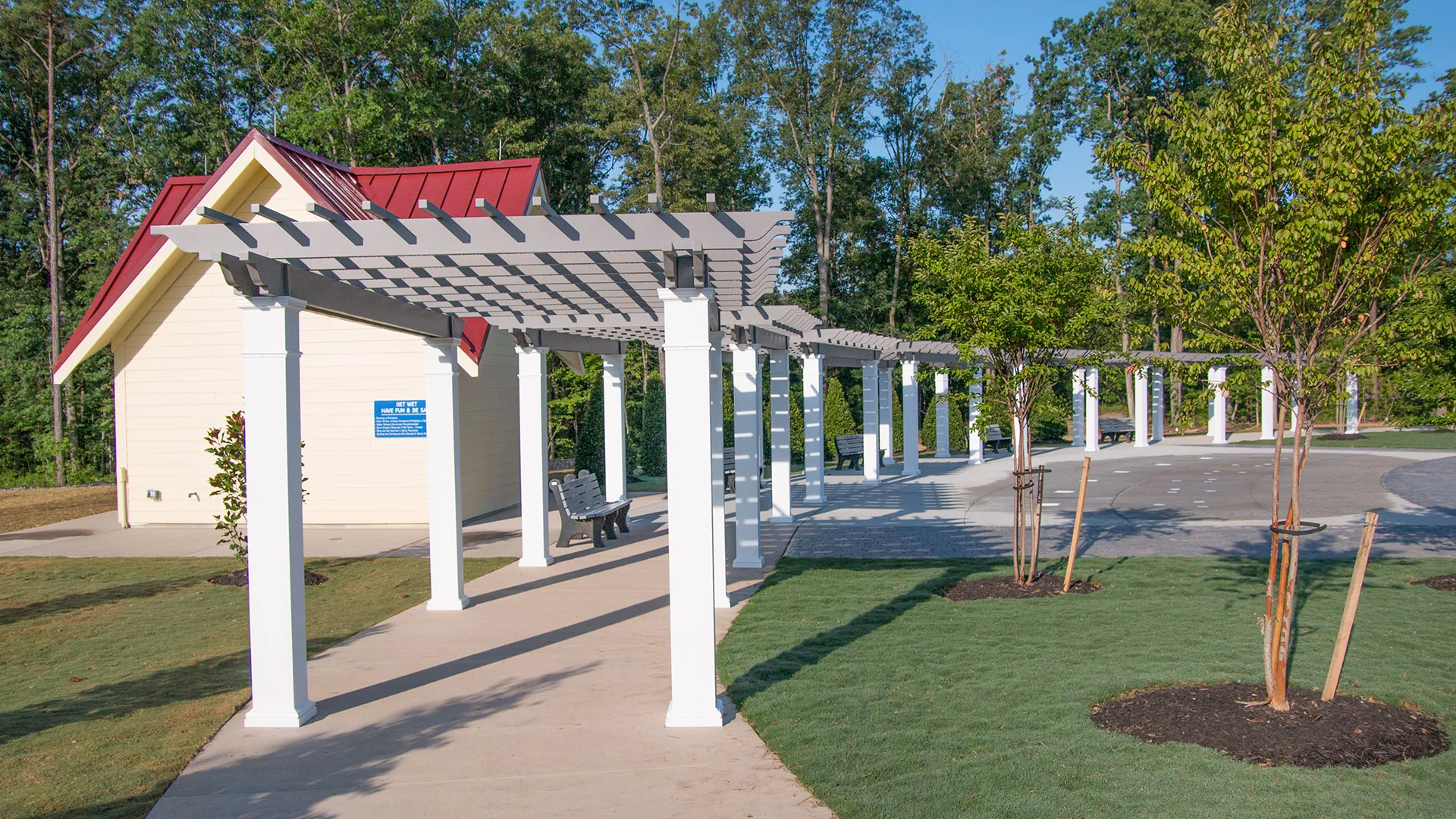 Featured image for “Short Pump Park: Fiberglass Pergola Kits in Richmond Virginia”JA Heisler Contracting worked with Henrico County Recreation & Parks to provide shaded seating areas for park goers who want to cool down, relax and enjoy the hot Virginia weather outdoors while their children play in the new sprayground sprinkler park.12391:full