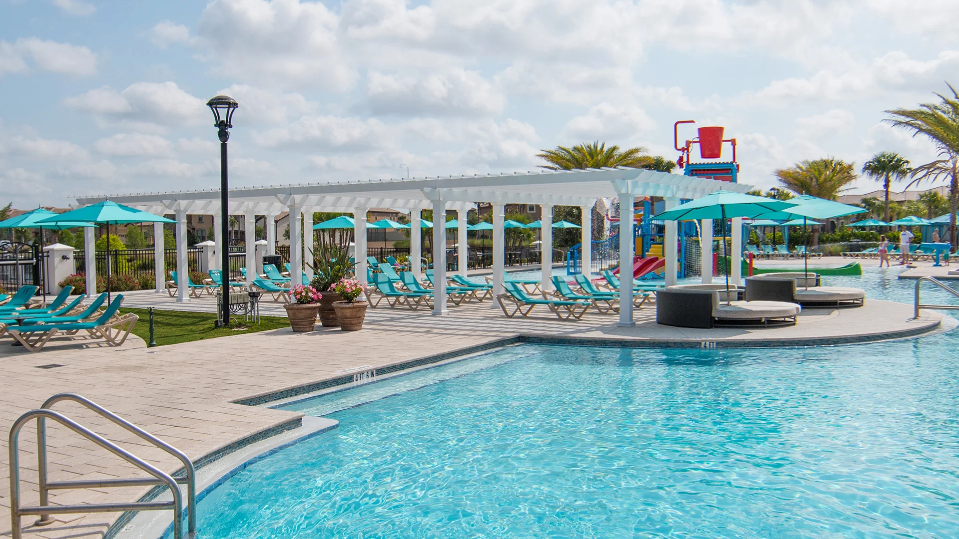 Custom Trex Pergola poolside Orlando FL