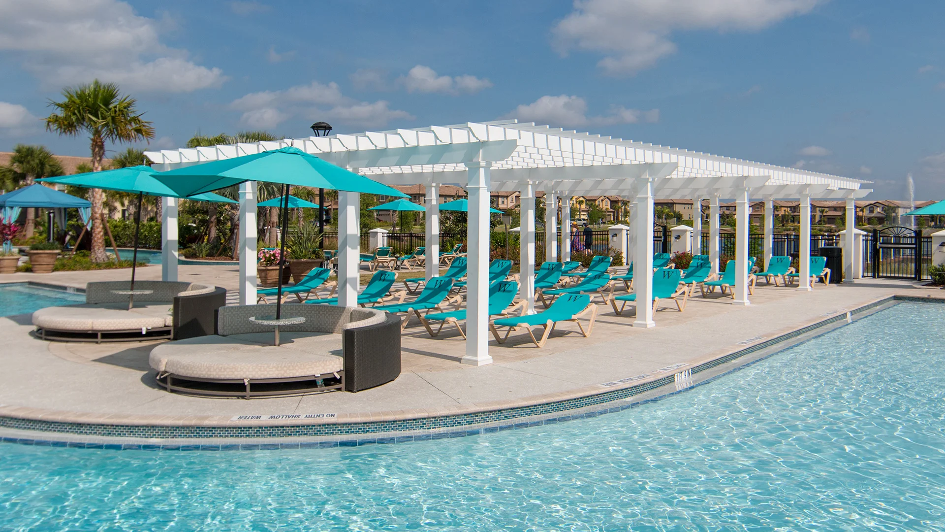 Custom Trex Pergola poolside Orlando FL