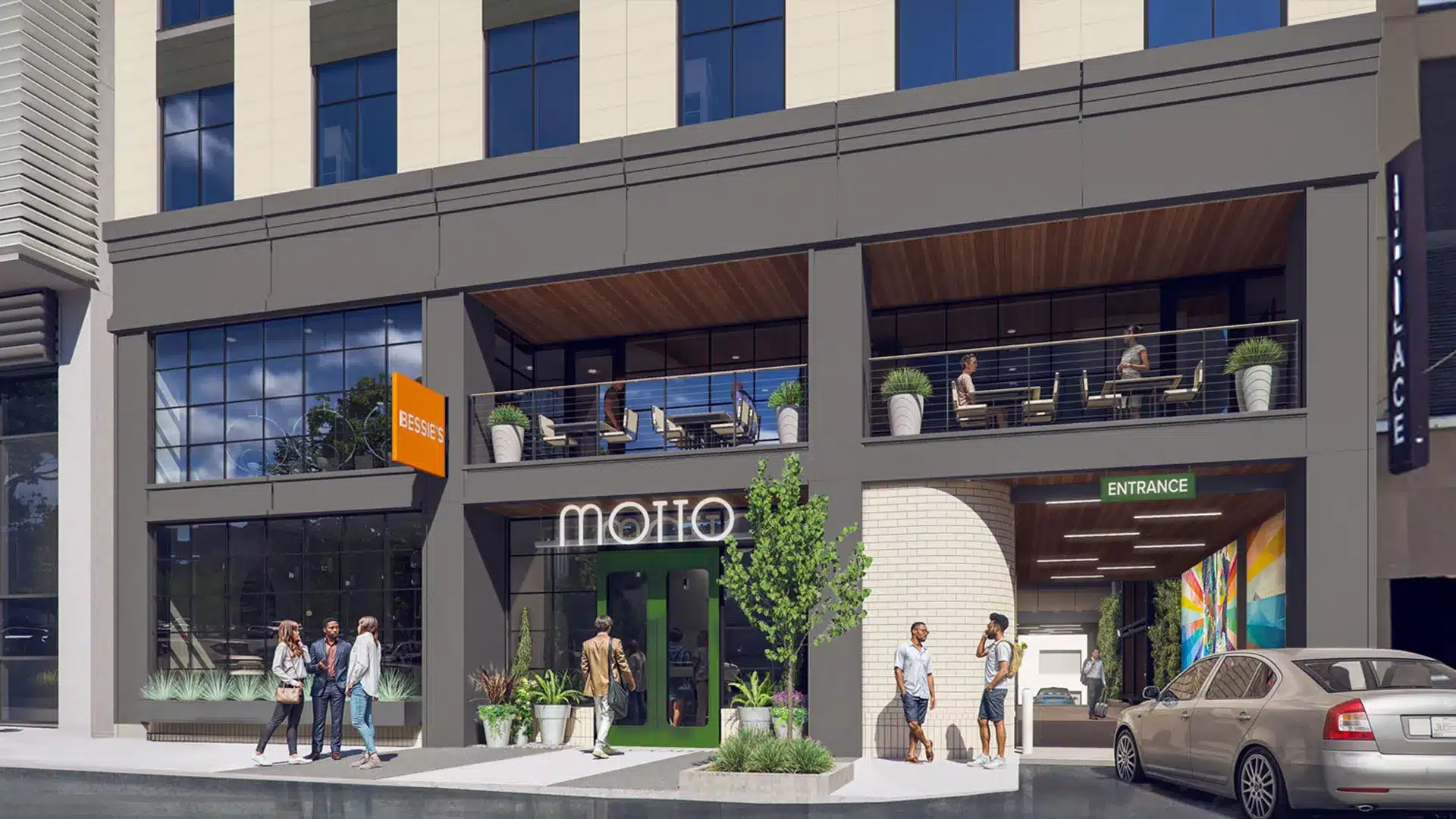 Featured image for “Modern Shade for Motto by Hilton”Structureworks is proud to announce a premier new project with The Motto by Hilton, a new hotel in the heart of downtown Nashville, TN. Structureworks has been awarded a contract to design, engineer, and manufacture two aluminum shade structures, including one equipped with a ShadeRight Fixed Canopy.16621:full