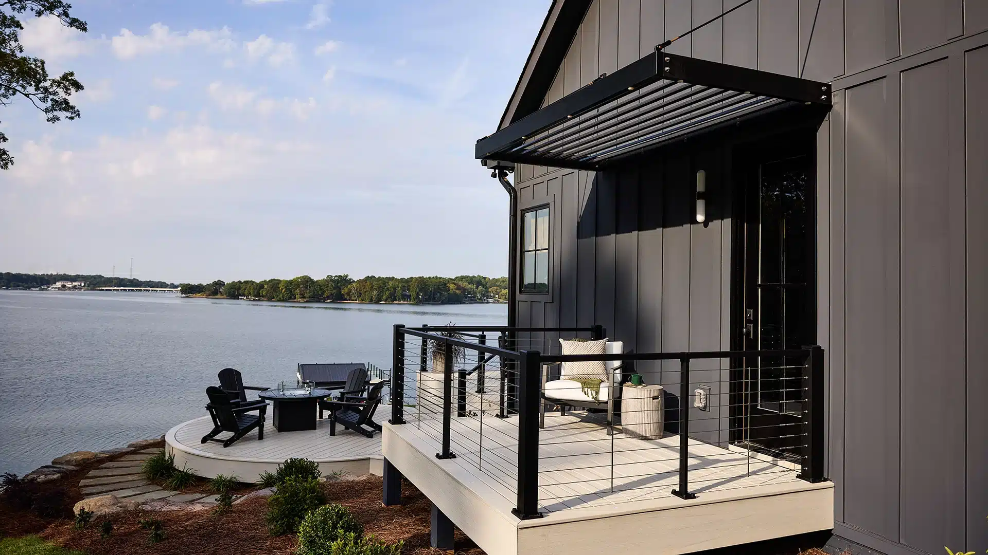 Featured image for “HGTV Dream Home 2026 & Trex Shade”We are proud to announce our partnership with HGTV, with a contribution to the HGTV Dream Home 2026. Located on Lake Wylie, just outside Charlotte, North Carolina, this home features a blend of timeless design with serene outdoor lounge spaces, including a premium Trex Shade Artisan-LS Canopy. This premium canopy, featuring an aluminum construction and integrated lighting, stands out as a sophisticated addition to the dream home’s outdoor shade.16697:full